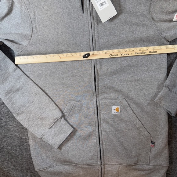 Carhartt Men FR TS4982-FRM Flame Resistant Hoodie CAT3 2112 Gray Medium TALL NEW - Picture 10 of 16